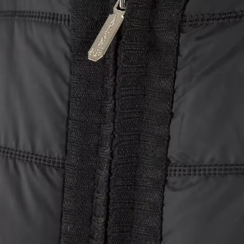 Vaduz Premium Strickjacke mit Struktur-Relief und Stehkragen