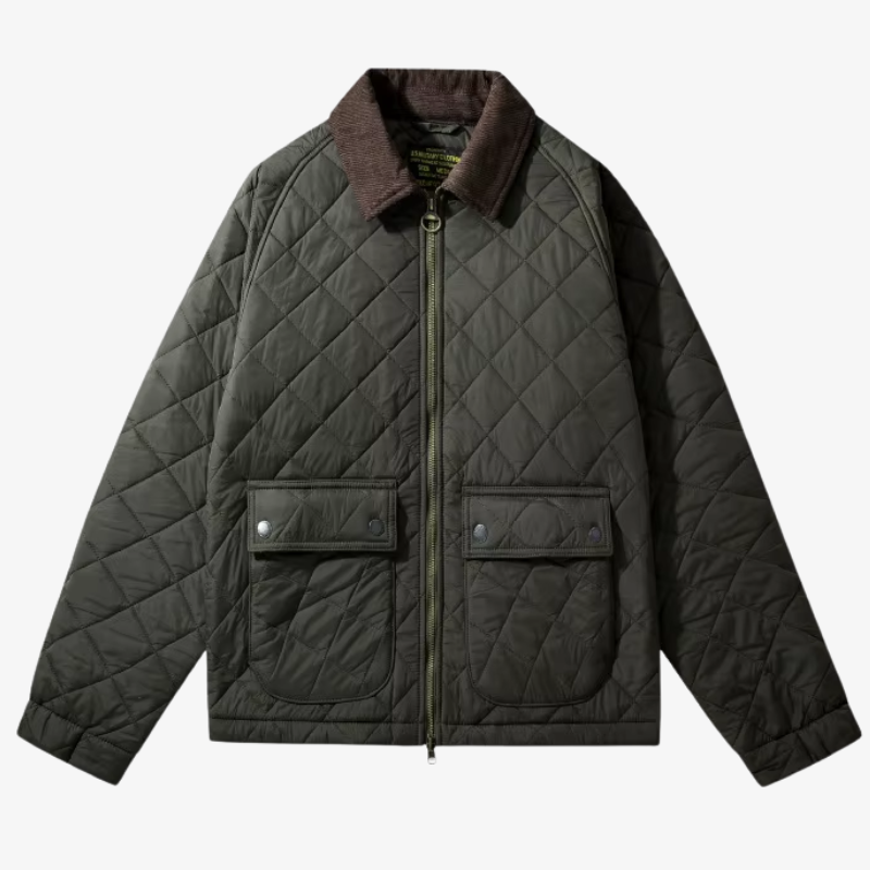 Elias Heritage Quiltjacke mit Cord-Kragen