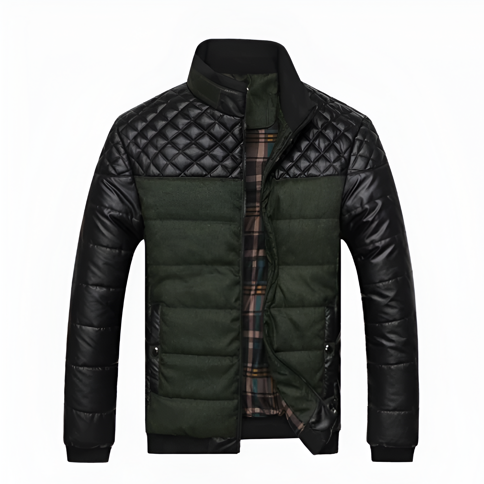 Graz Gesteppte Hybrid-Winterjacke mit Karo-Innenfutter