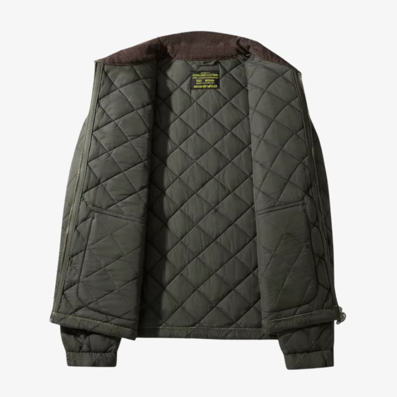 Elias Heritage Quiltjacke mit Cord-Kragen