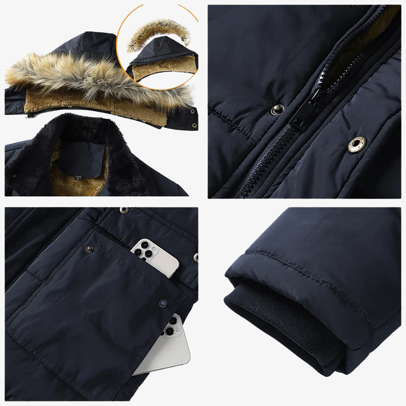 Graz Schwerer Arktis-Parka mit Thermo-Fleece-Futter