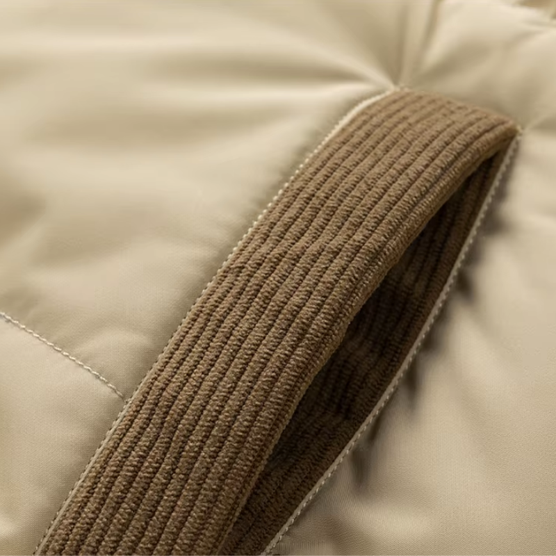 Graz Hybrid-Cord-Pufferjacke mit Kapuze