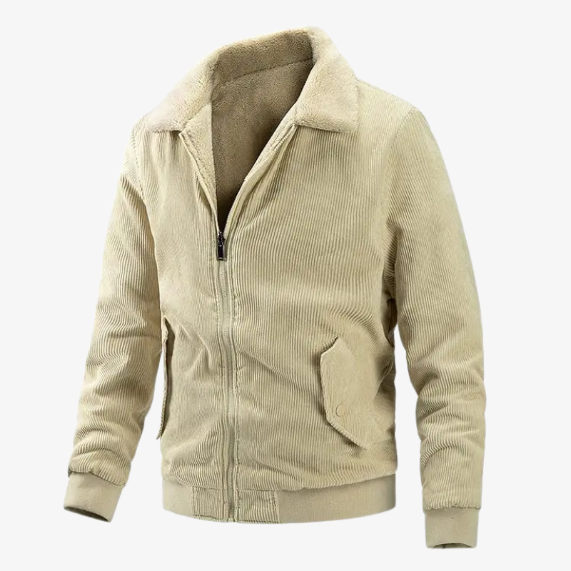Graz Klassische Cordjacke mit Sherpa-Fleece Futter
