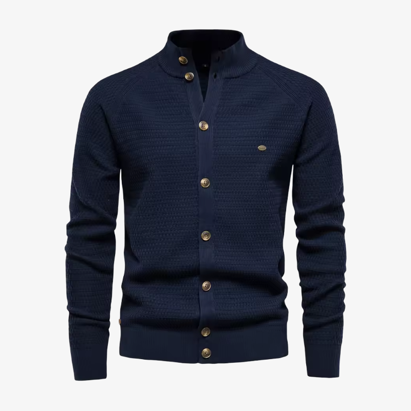 Zug Hybrid-Strickjacke mit Thermo-Futter und Stehkragen