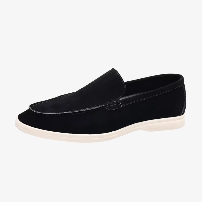 Mainz Classic Suede Moccasins with Metal Buckle