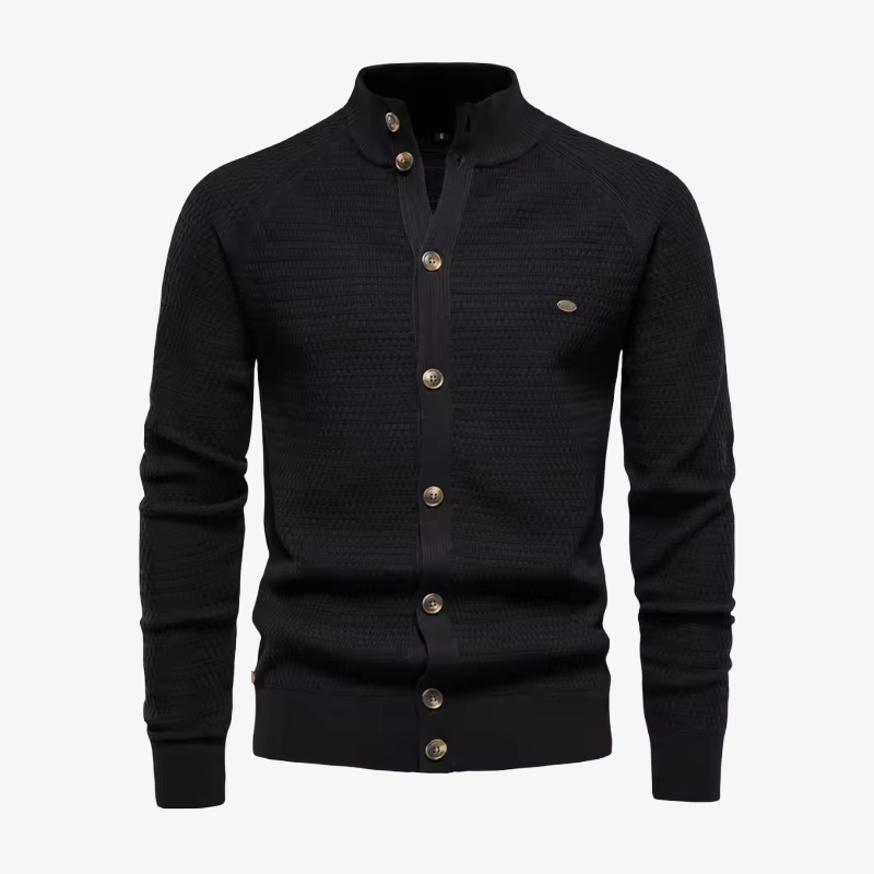 Zug Hybrid-Strickjacke mit Thermo-Futter und Stehkragen