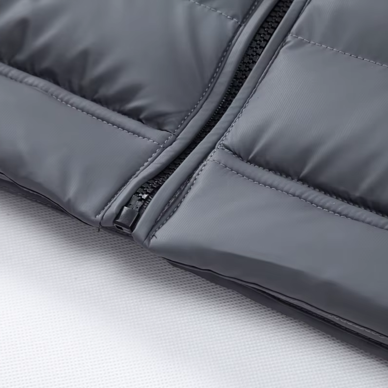 Graz Hybrid-Steppjacke mit Kapuze und Fleece-Ärmeln