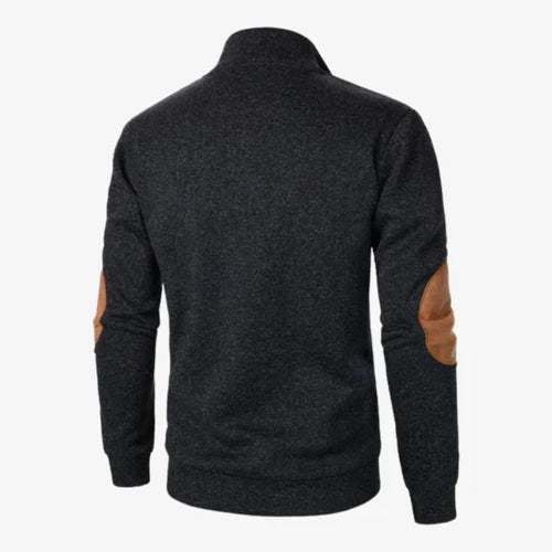 Tirol Outdoor-Pullover mit Knöpfen und Ellbogen-Patches