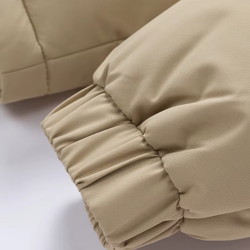 Graz Hybrid-Cord-Pufferjacke mit Kapuze