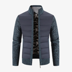 Vaduz Premium Strickjacke mit Struktur-Relief und Stehkragen