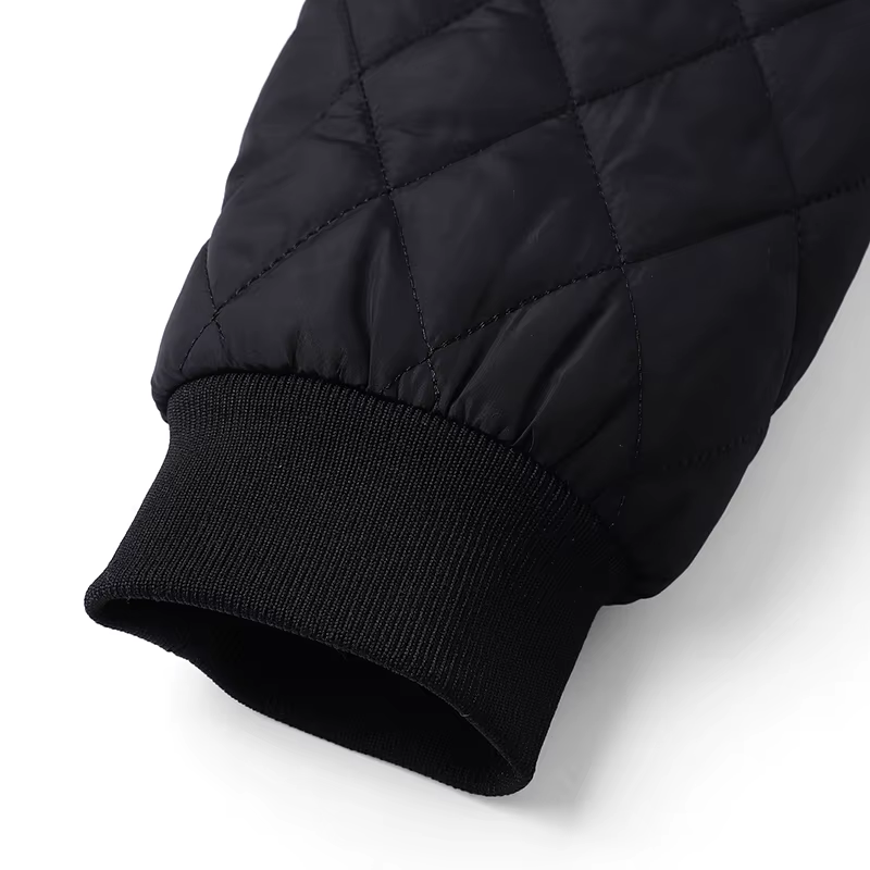 Graz Hybrid-Pufferjacke mit Rautensteppung und Karo-Futter