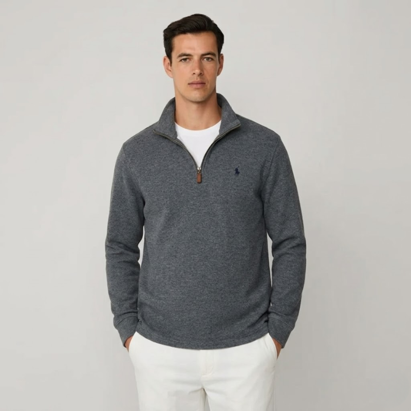 Polo RL Innsbruck Elegant Fine-Knit Half-Zip Sweater