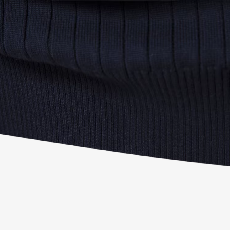 Zermatt Herren-Feinstrickpullover mit Stehkragen und Reißverschluss