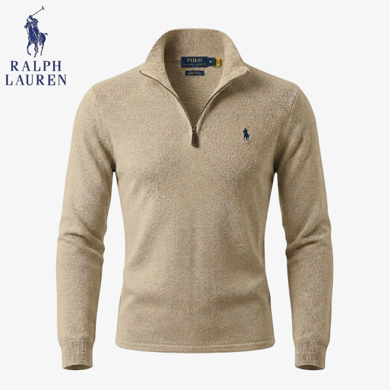 Polo RL Innsbruck Elegant Fine-Knit Half-Zip Sweater