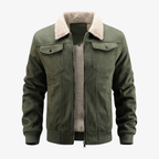 Graz Winterjacke aus Wildleder-Optik mit Lammfell-Imitat-Futter