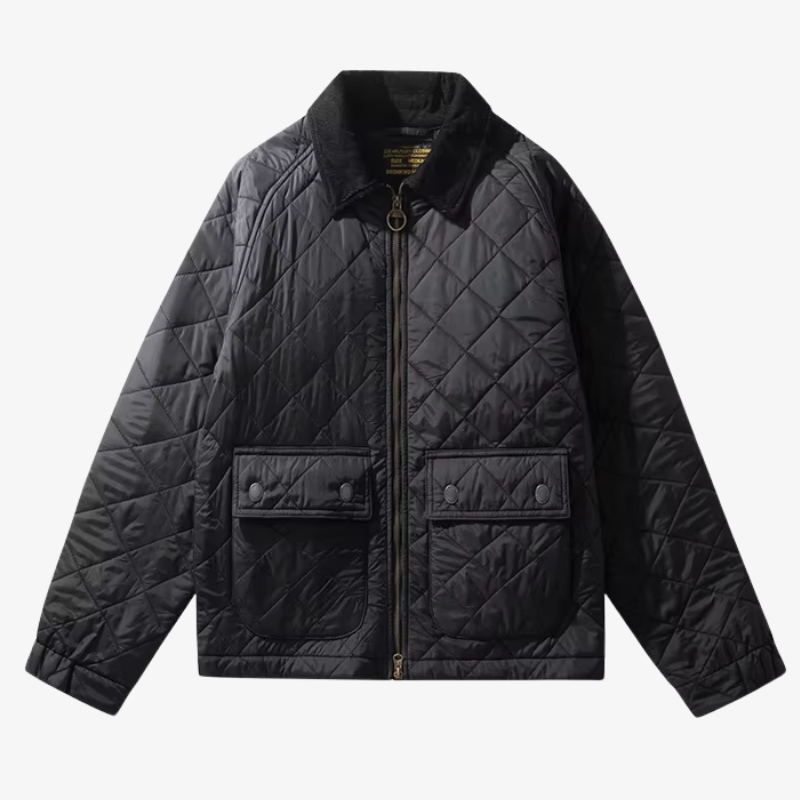 Elias Heritage Quiltjacke mit Cord-Kragen
