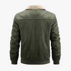 Graz Winterjacke aus Wildleder-Optik mit Lammfell-Imitat-Futter