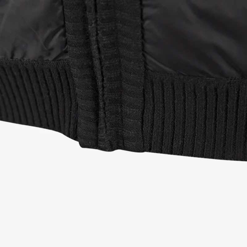 Vaduz Premium Strickjacke mit Struktur-Relief und Stehkragen