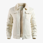 Graz Winterjacke aus Wildleder-Optik mit Lammfell-Imitat-Futter