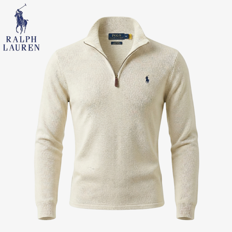 Polo RL Innsbruck Elegant Fine-Knit Half-Zip Sweater