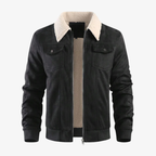 Graz Winterjacke aus Wildleder-Optik mit Lammfell-Imitat-Futter