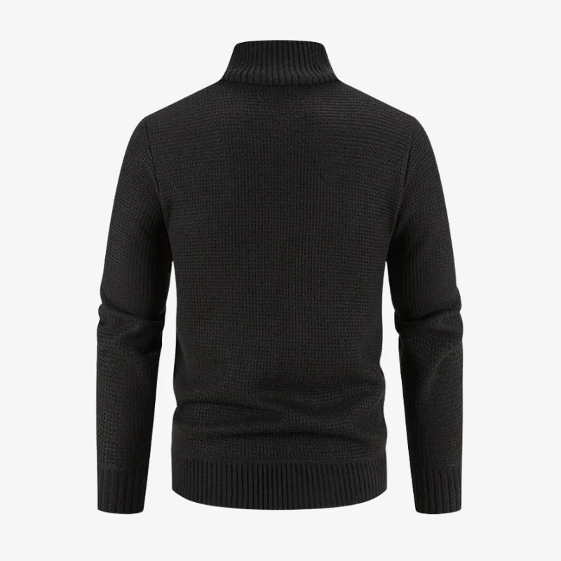 Vaduz Premium Strickjacke mit Struktur-Relief und Stehkragen