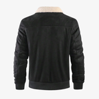 Graz Winterjacke aus Wildleder-Optik mit Lammfell-Imitat-Futter