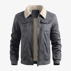 Graz Winterjacke aus Wildleder-Optik mit Lammfell-Imitat-Futter