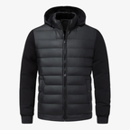 Graz Hybrid-Steppjacke mit Kapuze und Fleece-Ärmeln