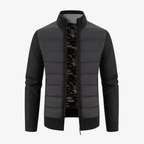 Vaduz Premium Strickjacke mit Struktur-Relief und Stehkragen