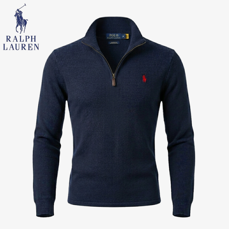 Polo RL Innsbruck Elegant Fine-Knit Half-Zip Sweater
