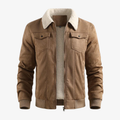 Graz Winterjacke aus Wildleder-Optik mit Lammfell-Imitat-Futter