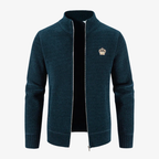 Graz Exklusive Strickjacke mit Kronen-Emblem und Reißverschluss