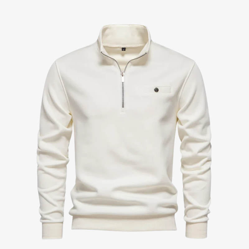 Mainz Quarter-Zip Sweatshirt mit Stehkragen und Brusttasche