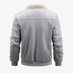 Graz Winterjacke aus Wildleder-Optik mit Lammfell-Imitat-Futter