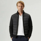 Vaduz Premium Strickjacke mit Struktur-Relief und Stehkragen