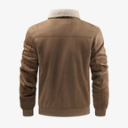 Graz Winterjacke aus Wildleder-Optik mit Lammfell-Imitat-Futter
