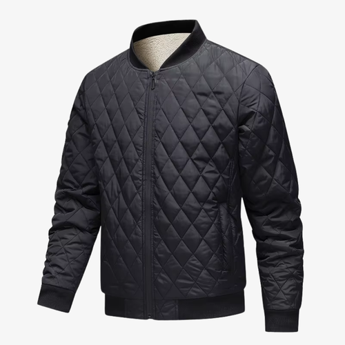 Graz Hybrid-Pufferjacke mit Rautensteppung und Karo-Futter