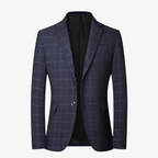 Innsbruck Slim-Fit Sakko mit Windowpane-Karo