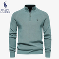 Polo RL Hallen Struktur-Strickjacke mit Reißverschluss und Stehkragen