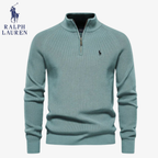 Polo RL Hallen Struktur-Strickjacke mit Reißverschluss und Stehkragen