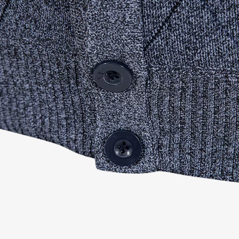 Salzburg Klassischer Cardigan mit Argyle-Muster und V-Ausschnitt