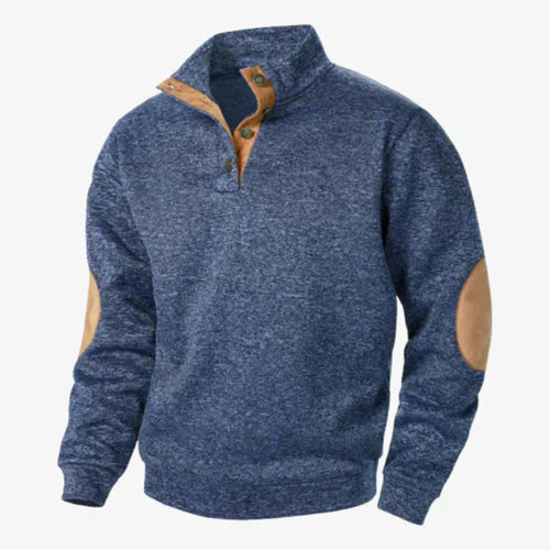 Tirol Outdoor-Pullover mit Knöpfen und Ellbogen-Patches