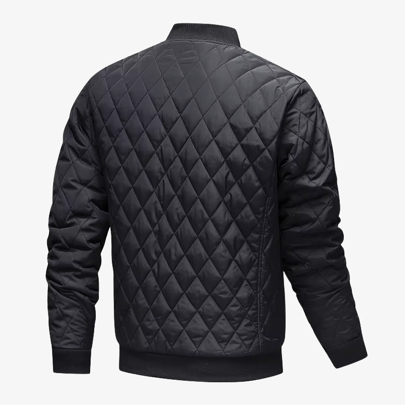 Graz Hybrid-Pufferjacke mit Rautensteppung und Karo-Futter