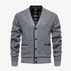Bern Klassische Strickjacke mit V-Ausschnitt und Knöpfen