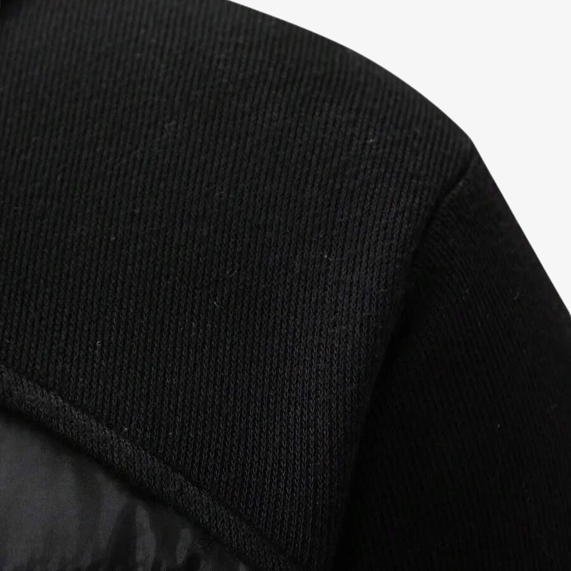 Lars Hybrid-Strickjacke mit Thermo-Steppung und Karo-Futter