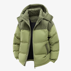 Graz Hybrid-Cord-Pufferjacke mit Kapuze