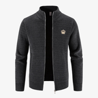 Graz Exklusive Strickjacke mit Kronen-Emblem und Reißverschluss