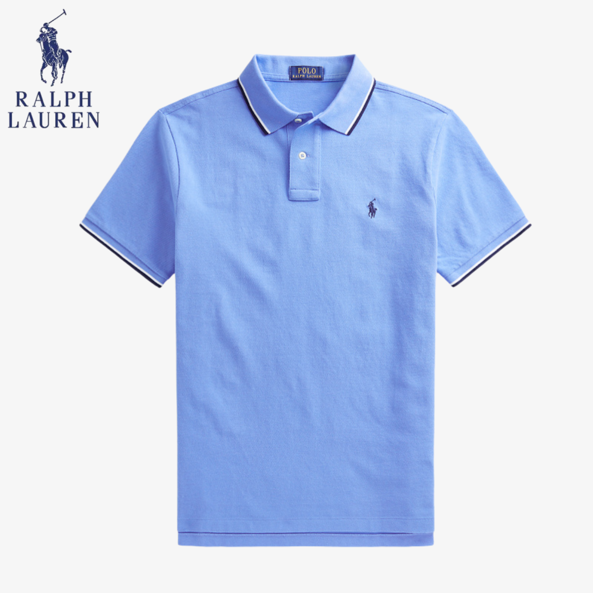 Classic RL Geneva Piqué Polo Shirt with Contrast Stripes