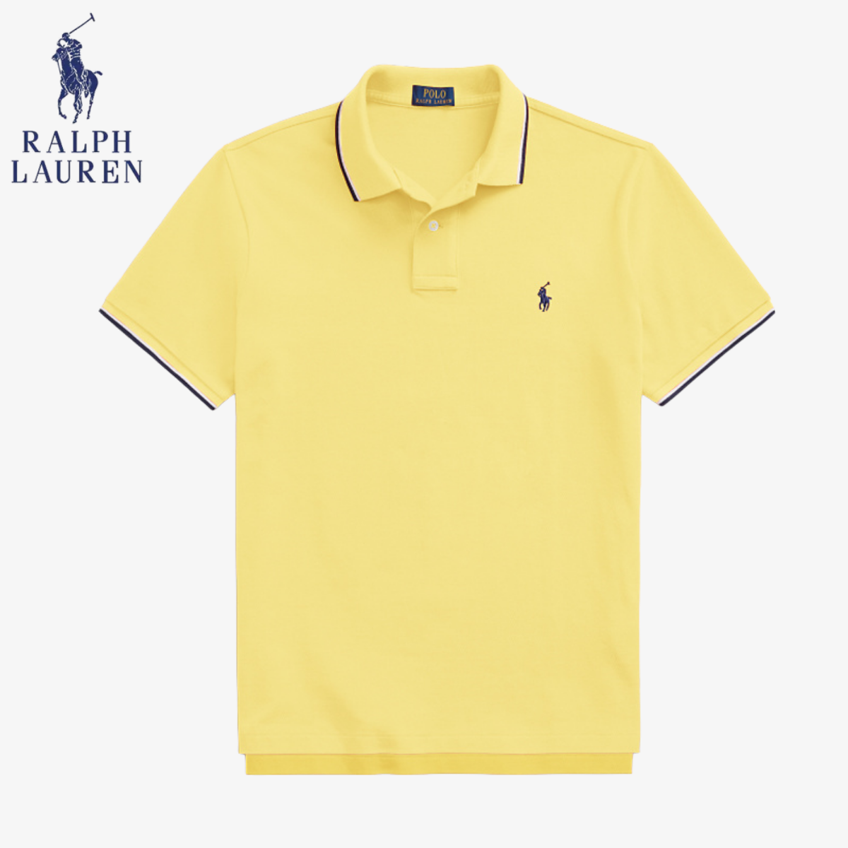 Classic RL Geneva Piqué Polo Shirt with Contrast Stripes